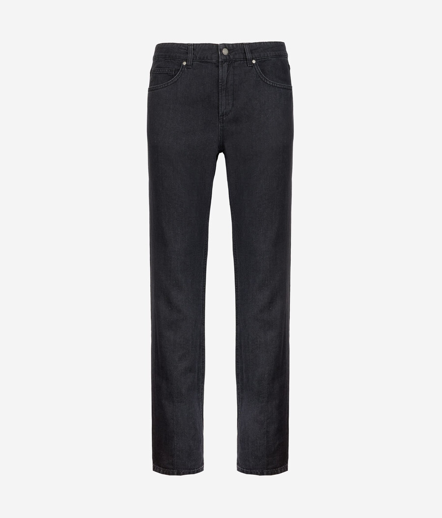 jeans aus baumwolle und leinen