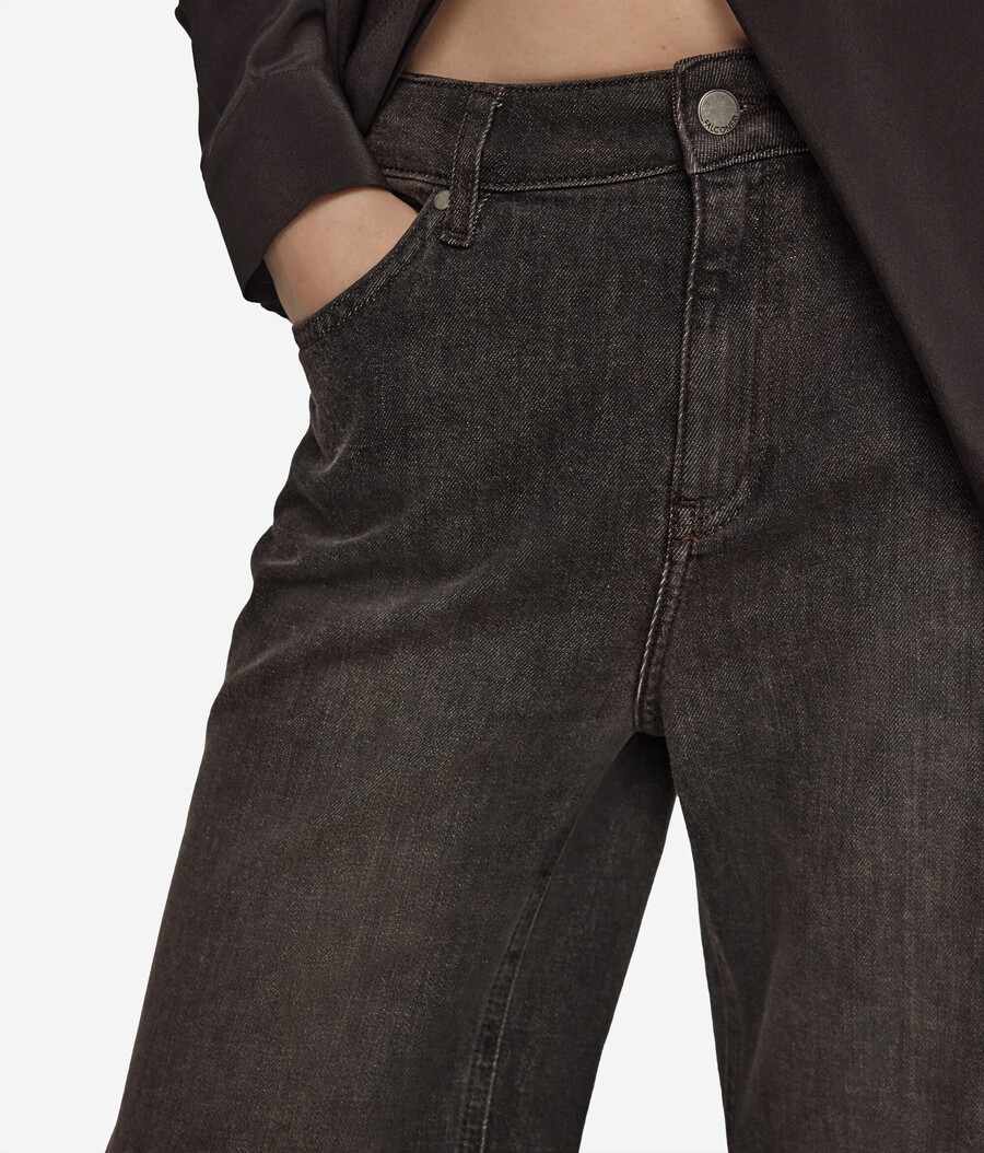 schlaghose aus kaschmir-denim