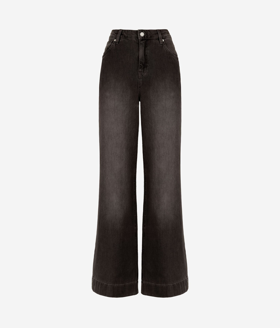 schlaghose aus kaschmir-denim
