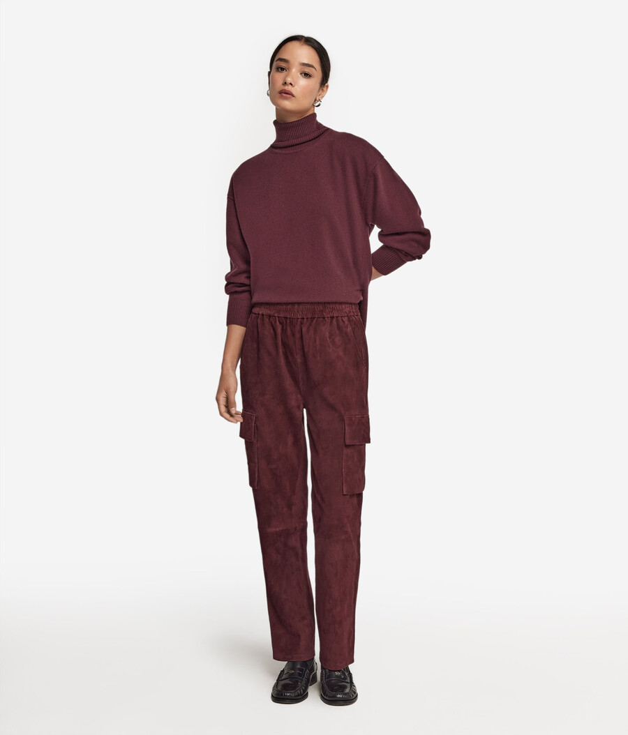 wildleder-cargohose