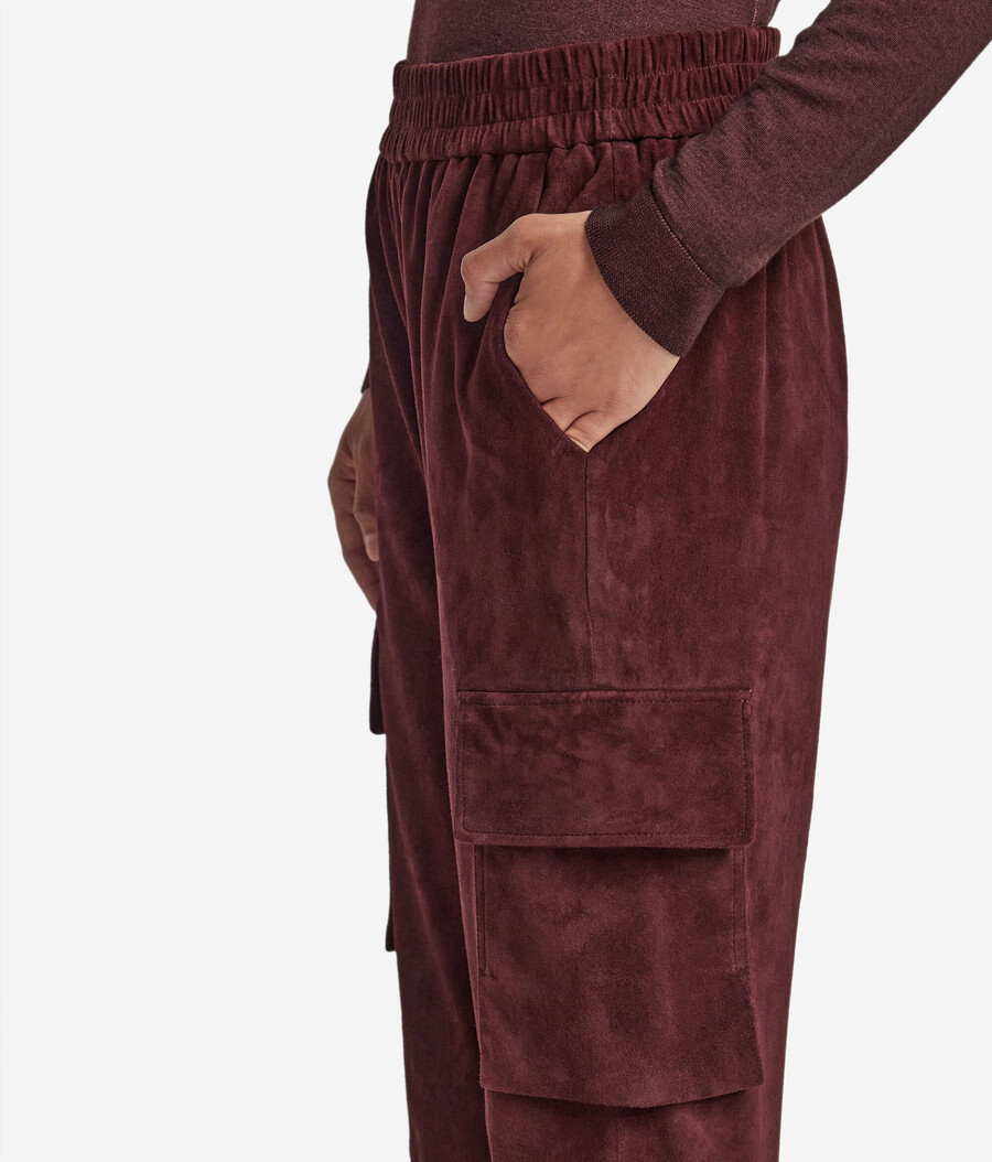 wildleder-cargohose