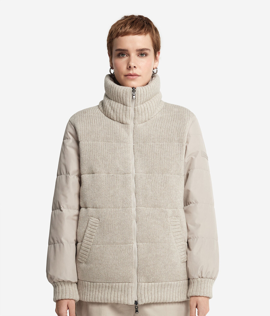 wende-daunenjacke aus kaschmir-trikot