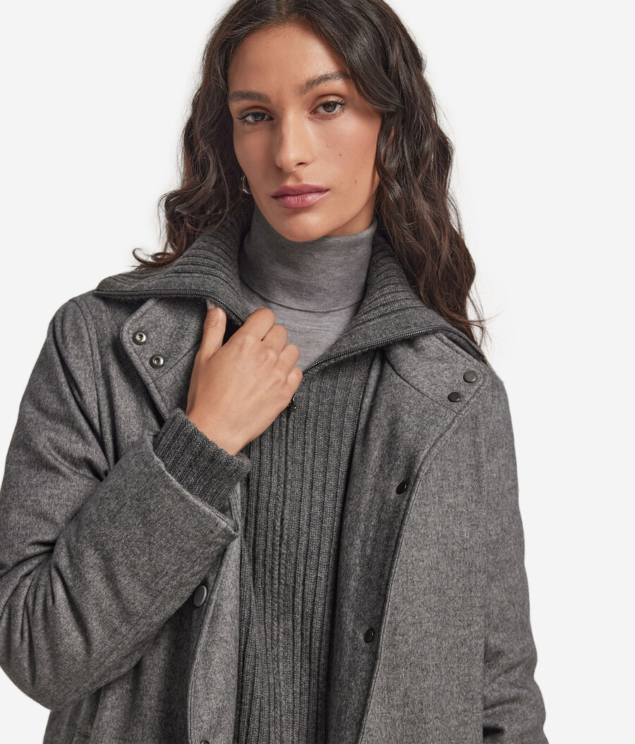 daunenjacke aus seide und kaschmir