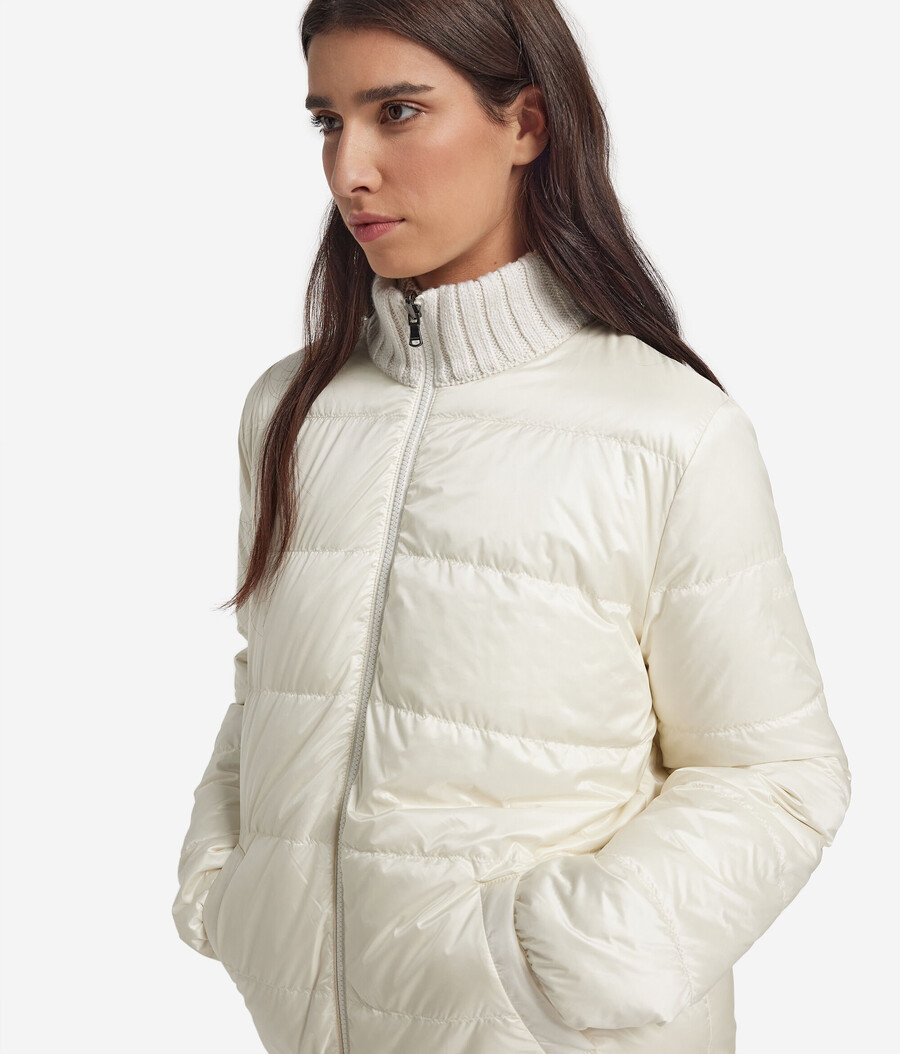 wende-daunenjacke aus kaschmir-trikot-lamé