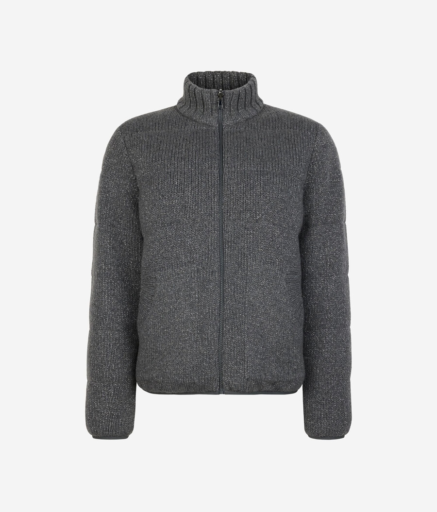 wende-daunenjacke aus kaschmir-trikot-lamé