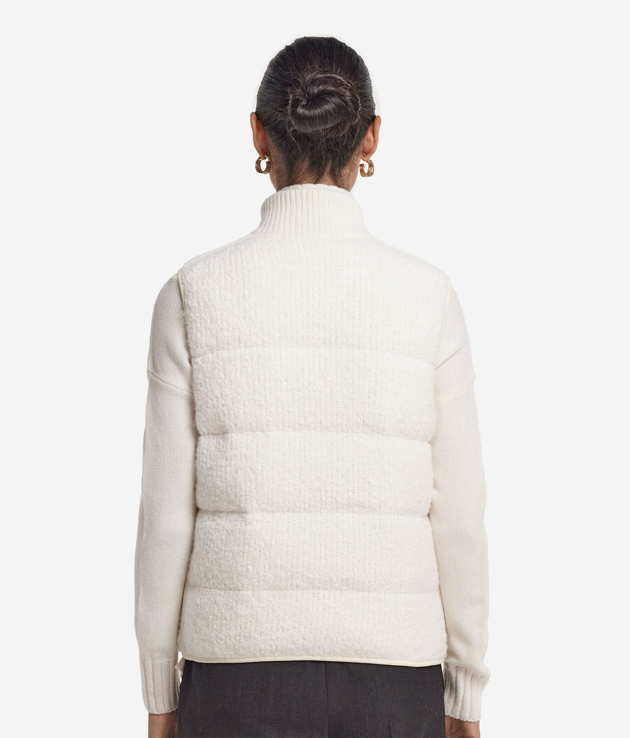 wendeweste aus bouclé und nylon