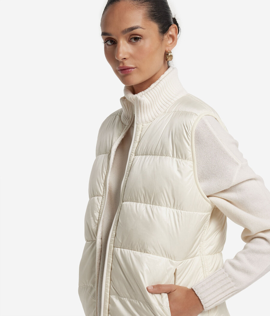 wendeweste aus bouclé und nylon
