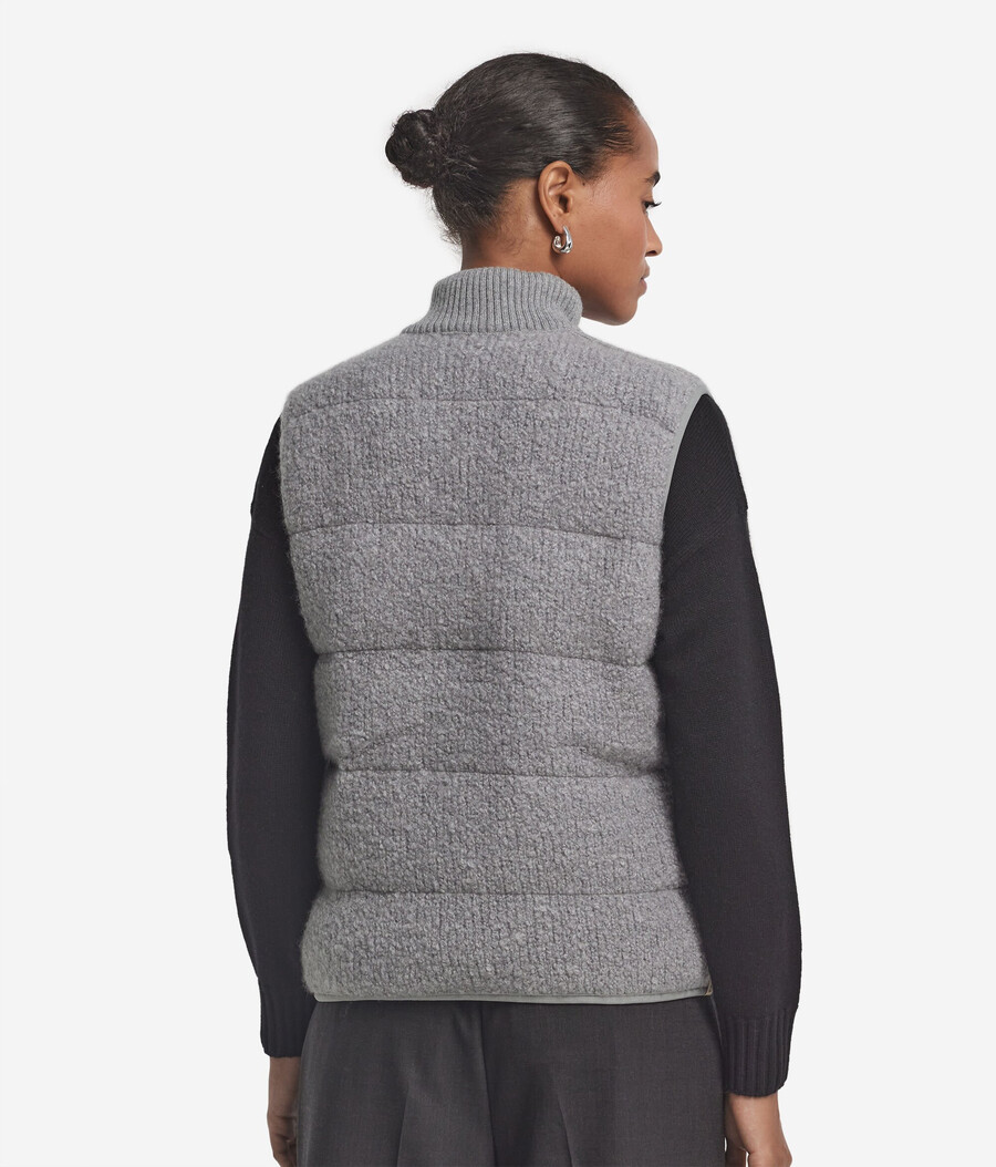wendeweste aus bouclé und nylon