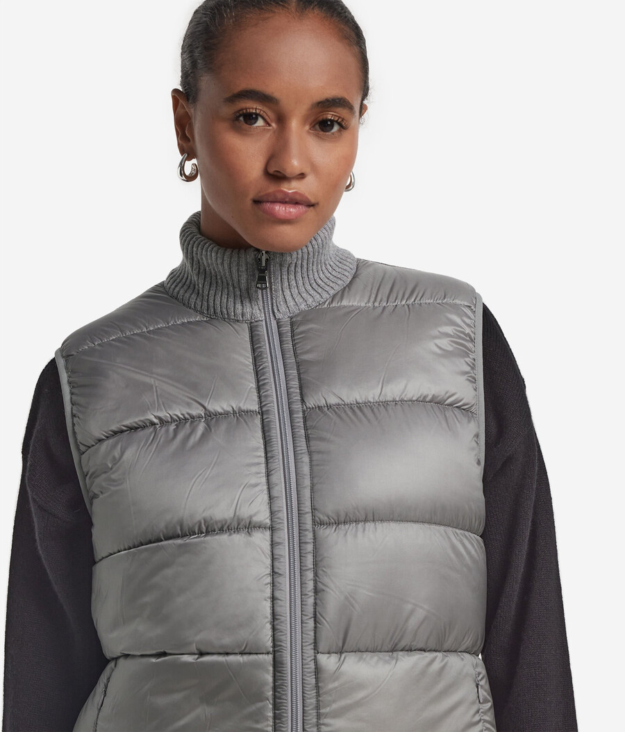 wendeweste aus bouclé und nylon