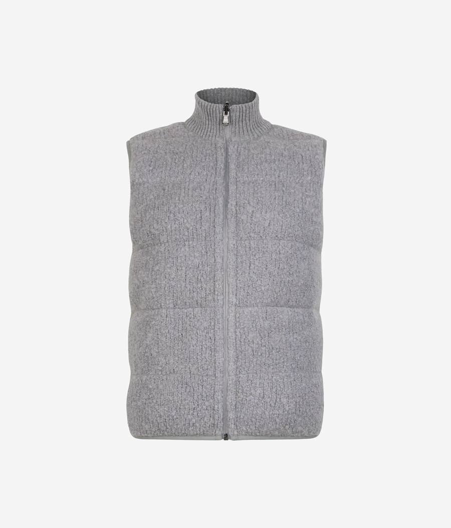 wendeweste aus bouclé und nylon