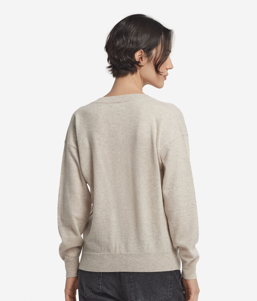 ultraweicher kaschmirpullover mit v-ausschnitt