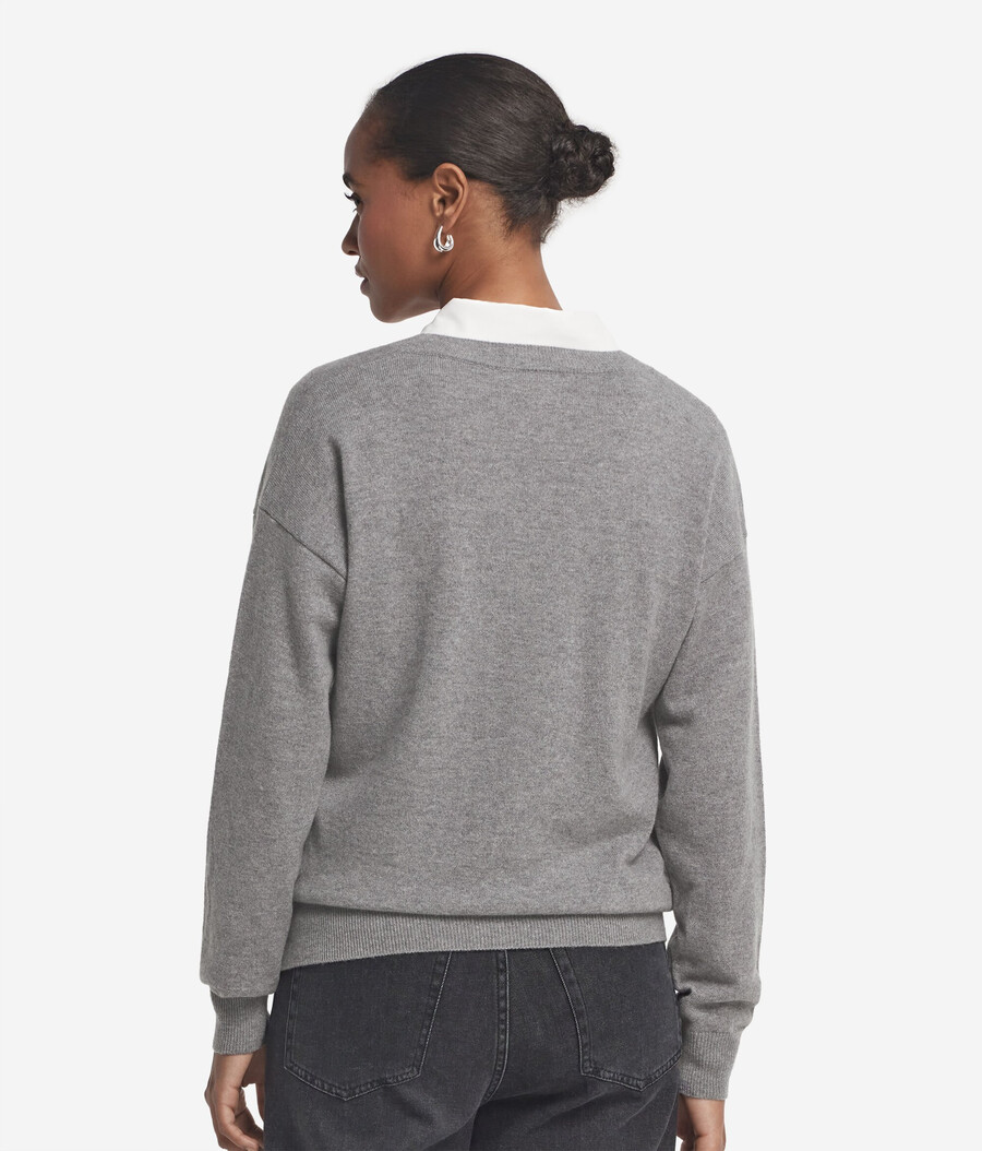 ultraweicher kaschmirpullover mit v-ausschnitt