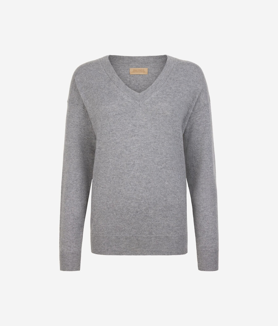 ultraweicher kaschmirpullover mit v-ausschnitt