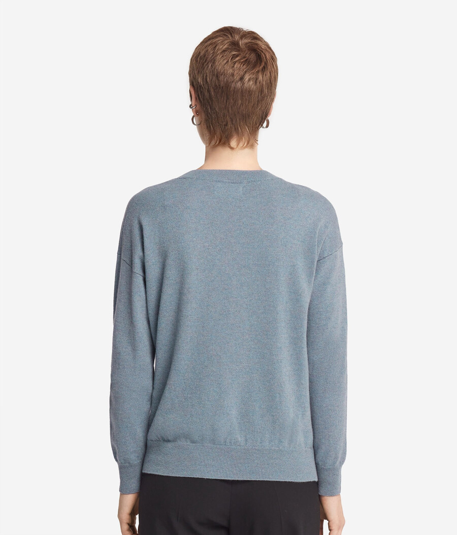 ultraweicher kaschmirpullover mit v-ausschnitt