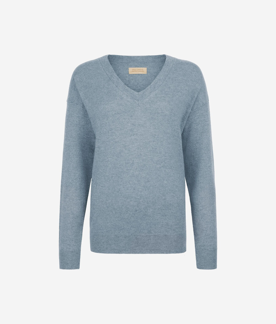 ultraweicher kaschmirpullover mit v-ausschnitt