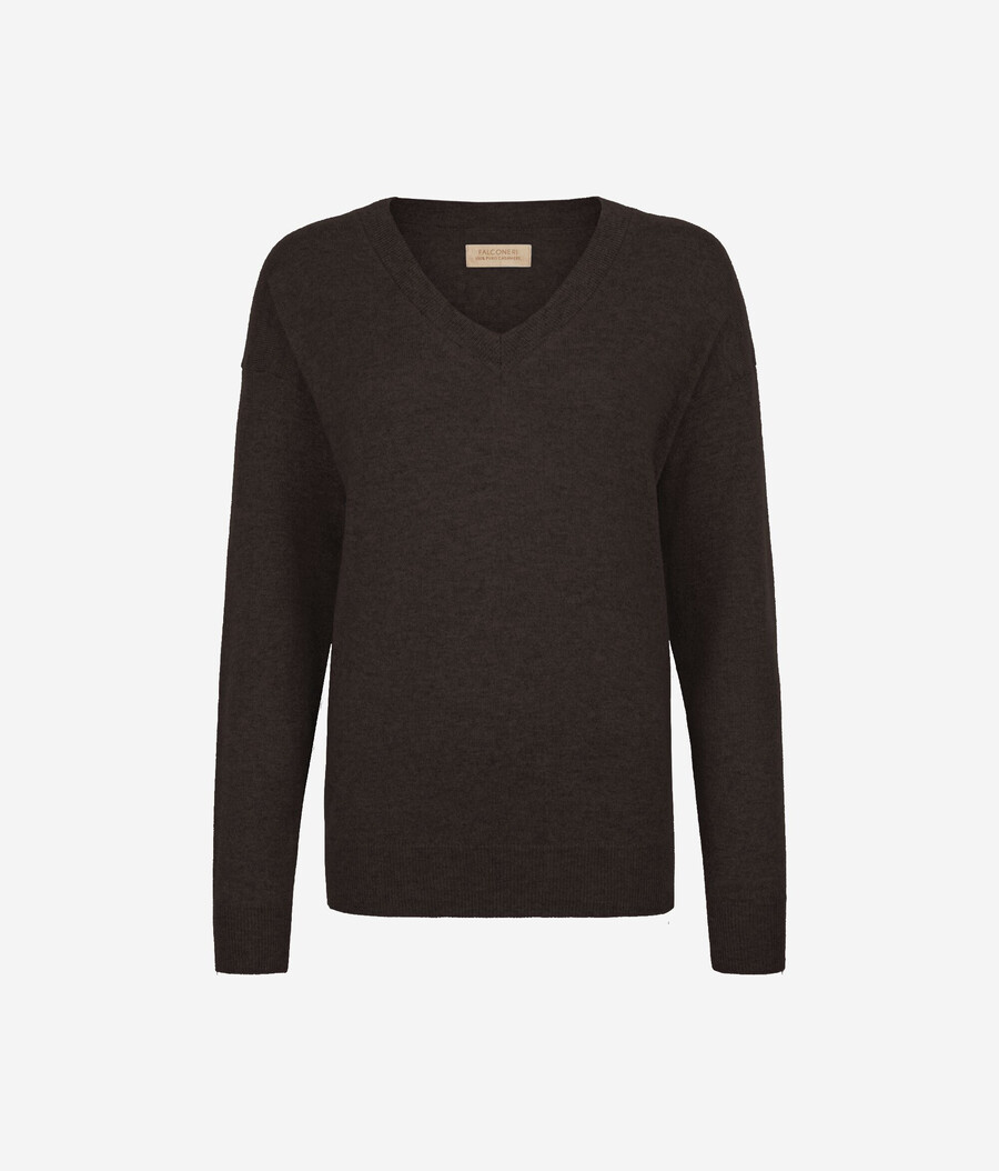 ultraweicher kaschmirpullover mit v-ausschnitt