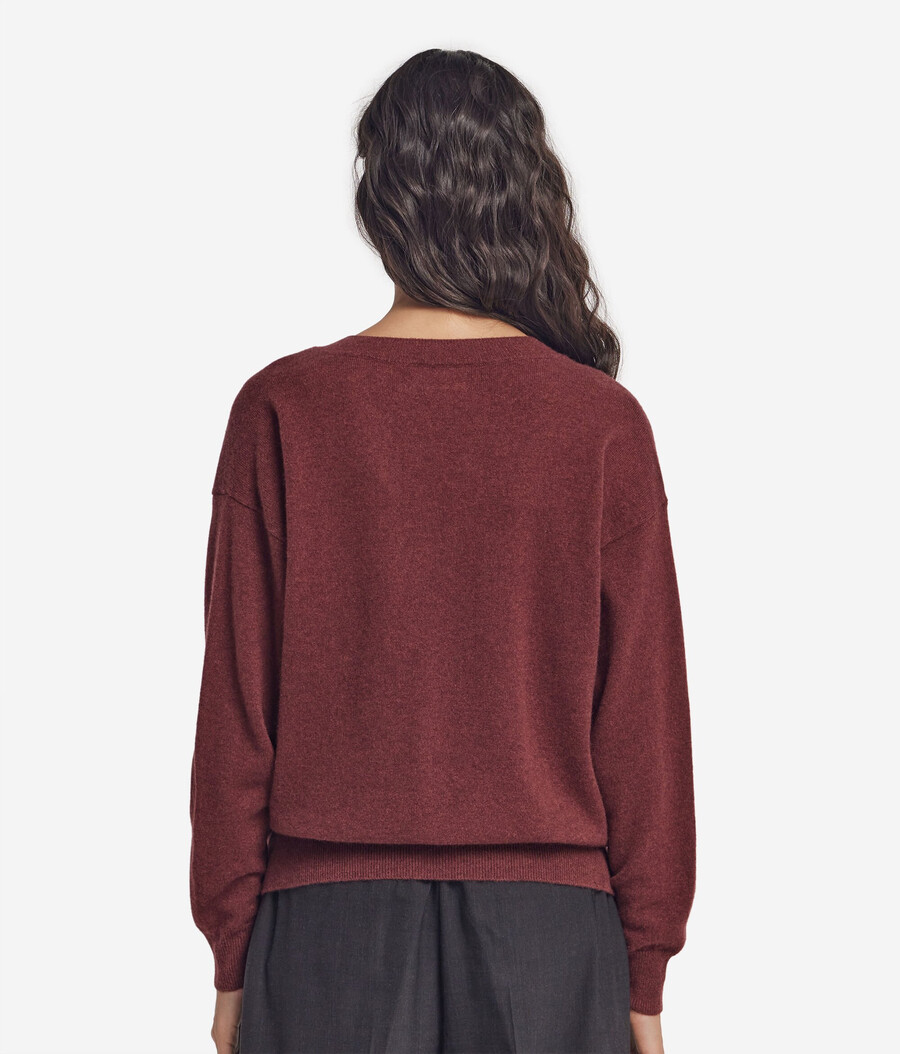 ultraweicher kaschmirpullover mit v-ausschnitt