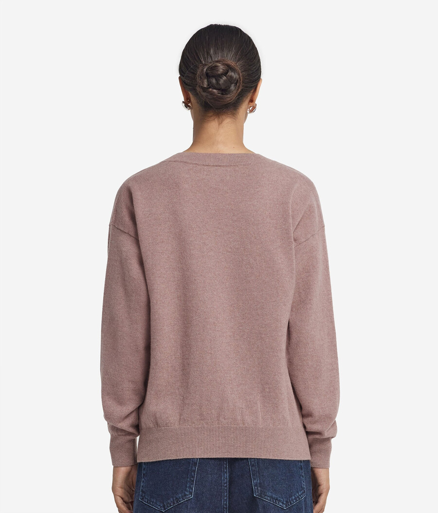 ultraweicher kaschmirpullover mit v-ausschnitt