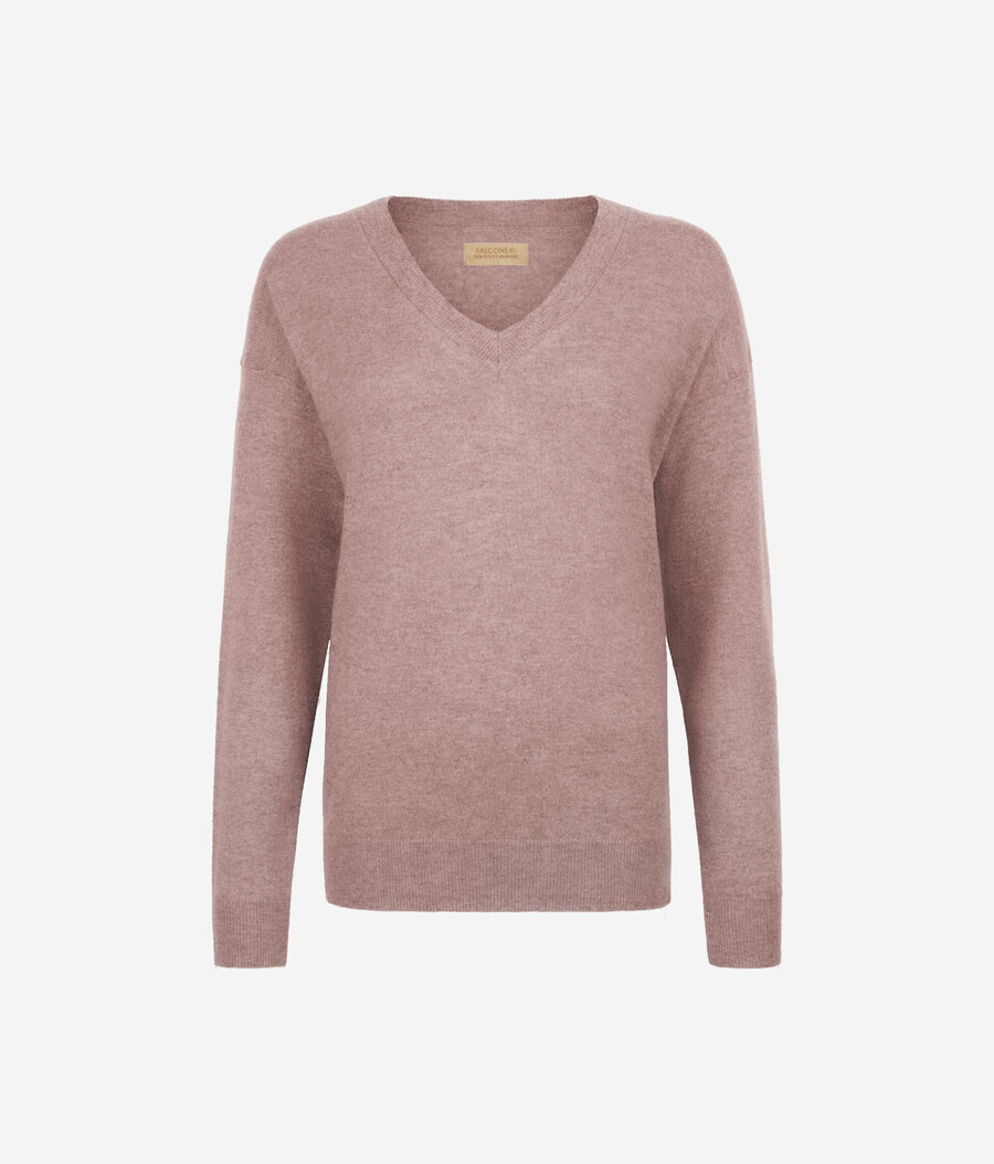 ultraweicher kaschmirpullover mit v-ausschnitt