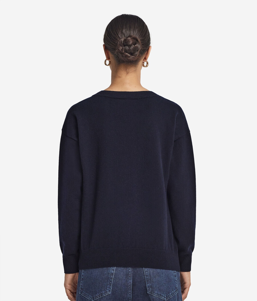 ultraweicher kaschmirpullover mit v-ausschnitt