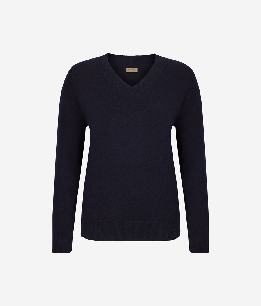 ultraweicher kaschmirpullover mit v-ausschnitt