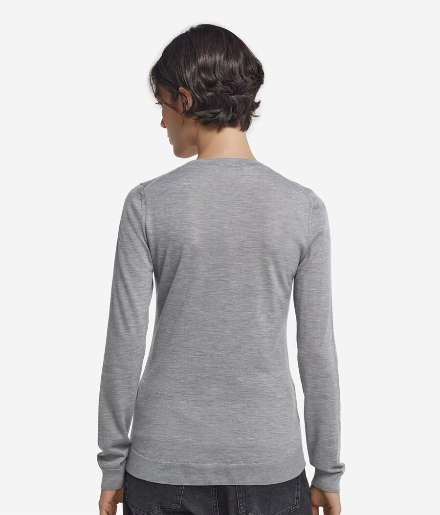 rundhals-pullover aus ultrafeinem kaschmir