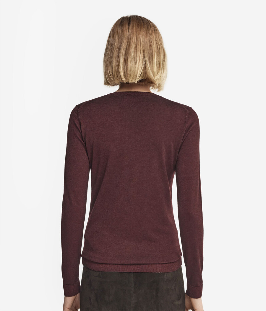rundhals-pullover aus ultrafeinem kaschmir