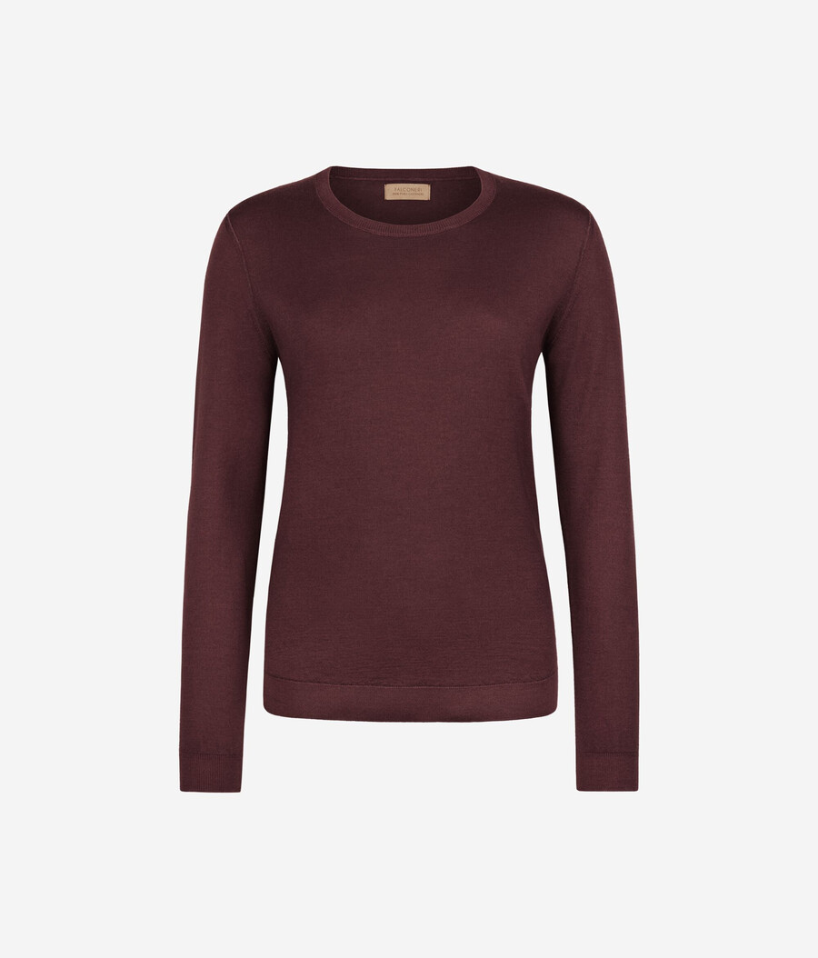 rundhals-pullover aus ultrafeinem kaschmir