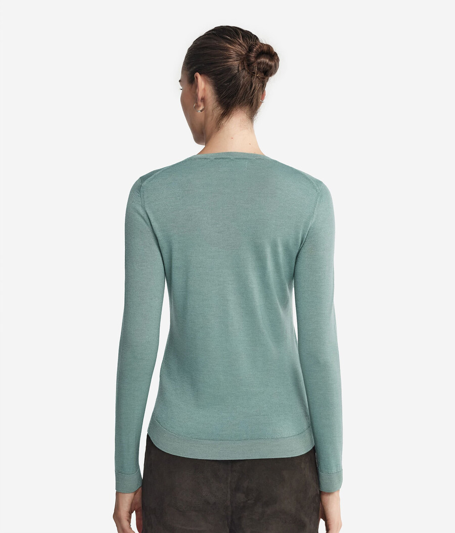rundhals-pullover aus ultrafeinem kaschmir