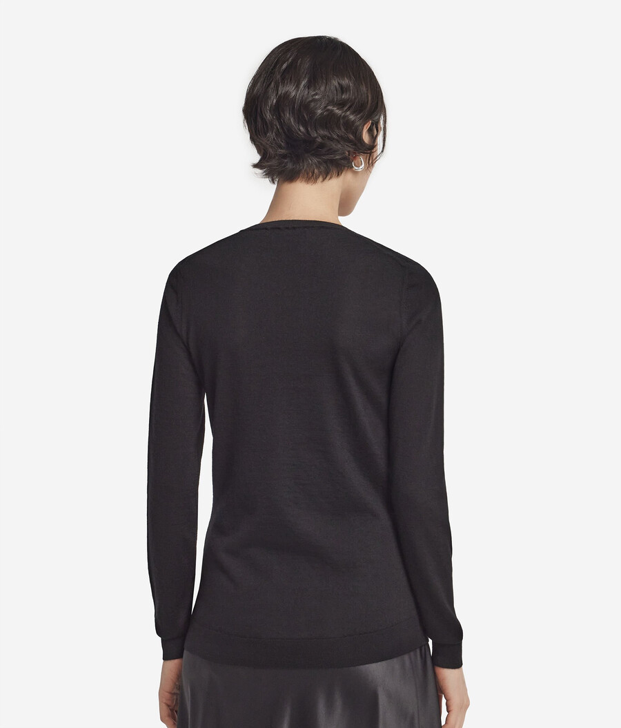 rundhals-pullover aus ultrafeinem kaschmir