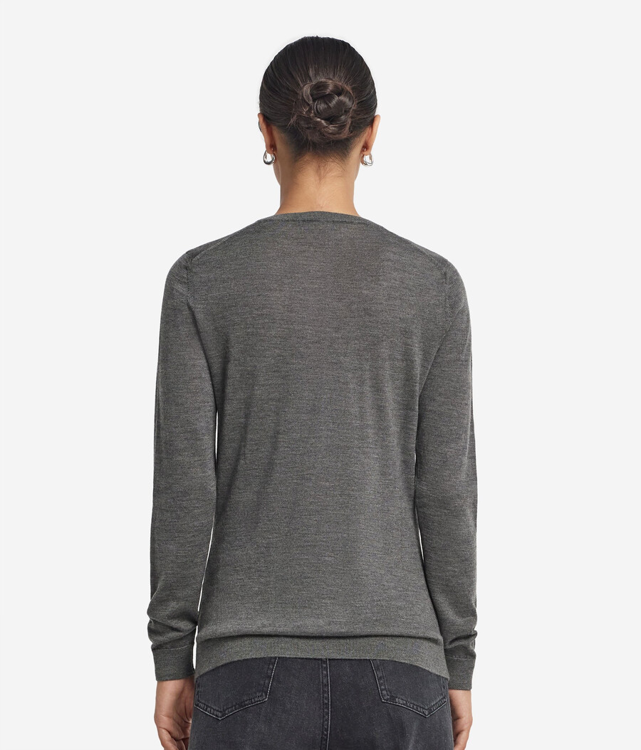 rundhals-pullover aus ultrafeinem kaschmir