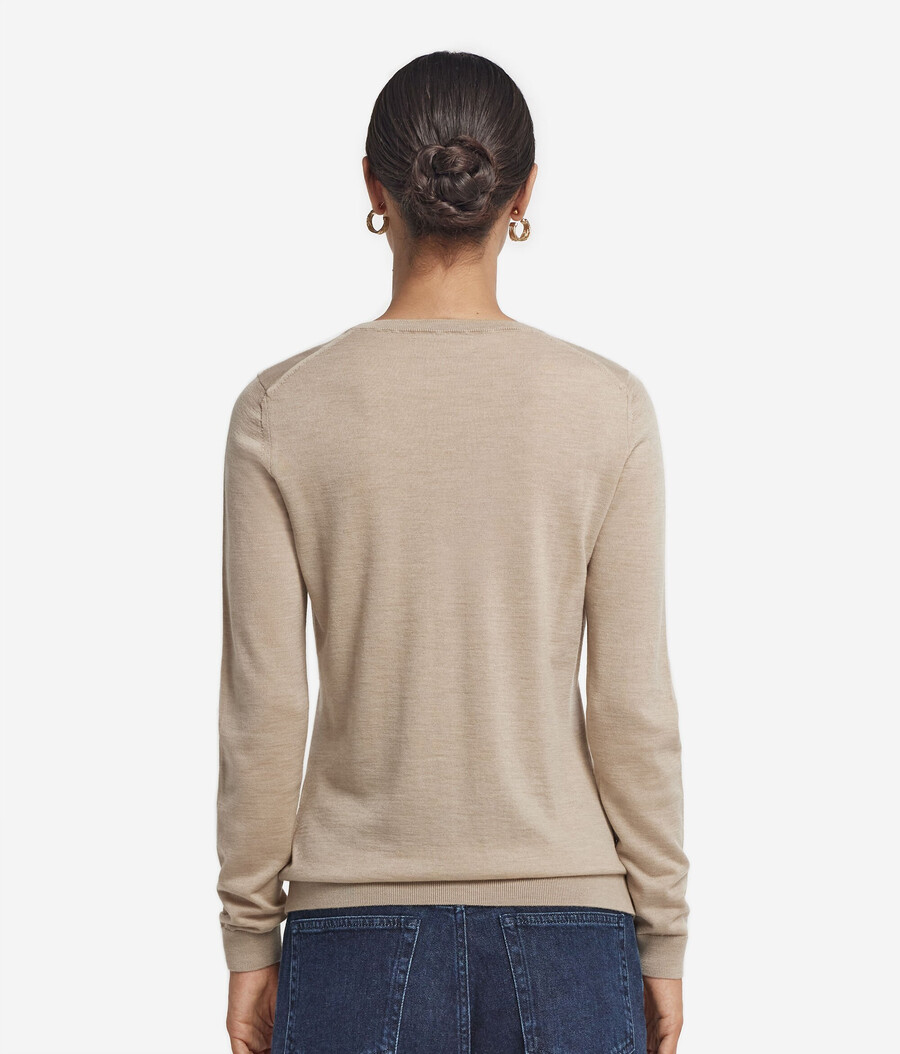 rundhals-pullover aus ultrafeinem kaschmir