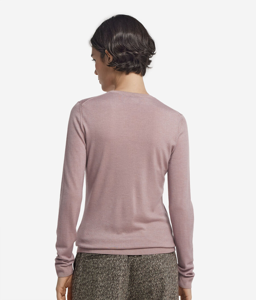 rundhals-pullover aus ultrafeinem kaschmir