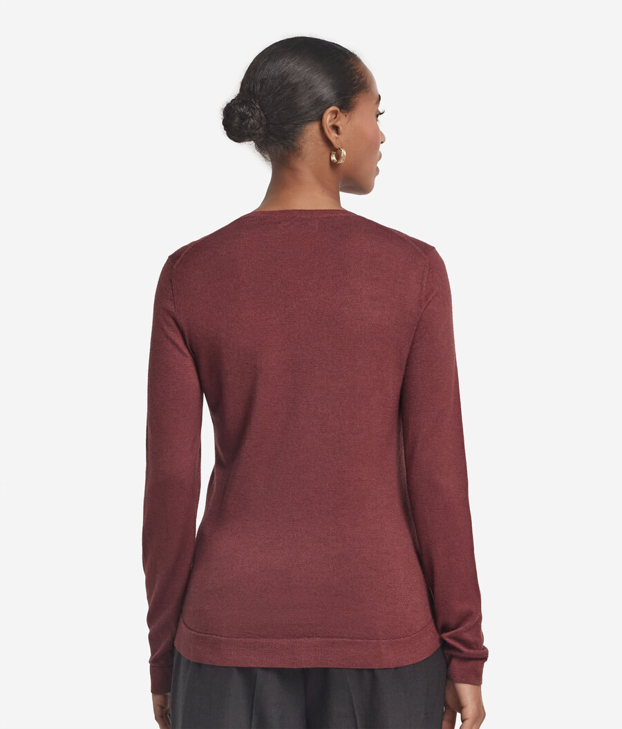rundhals-pullover aus ultrafeinem kaschmir