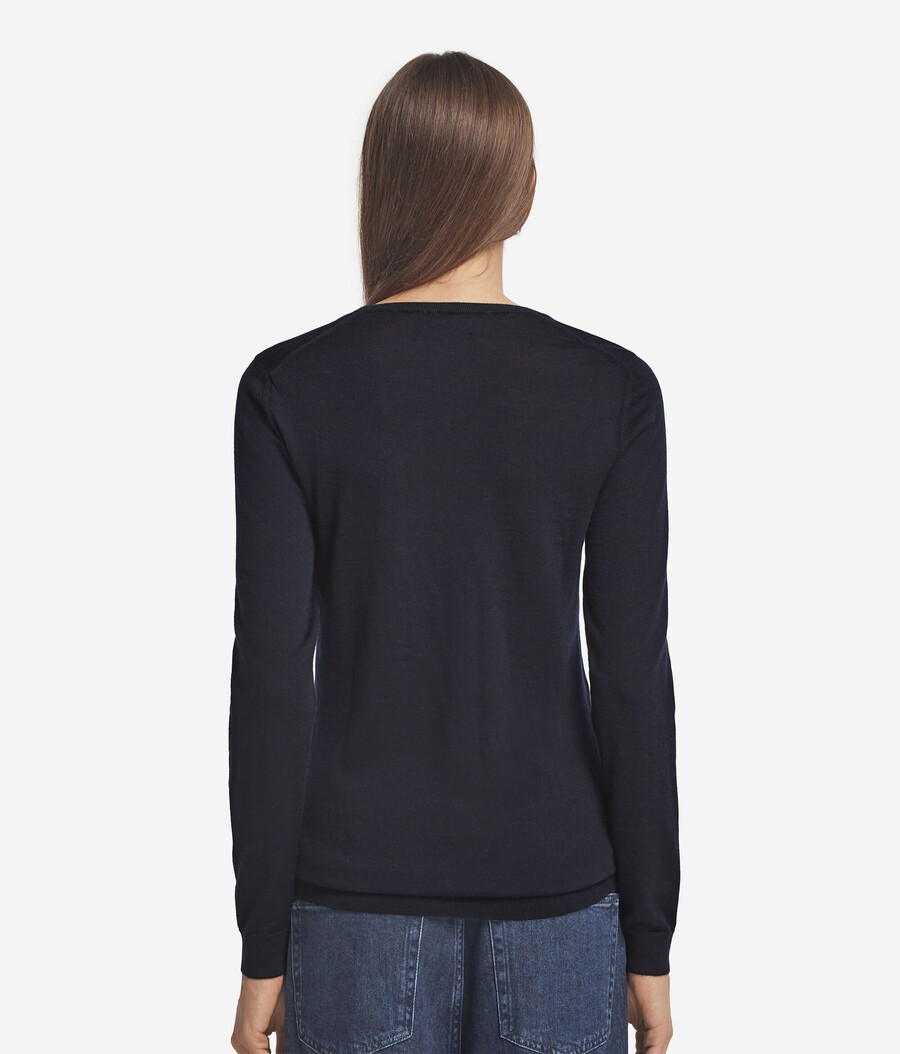 rundhals-pullover aus ultrafeinem kaschmir
