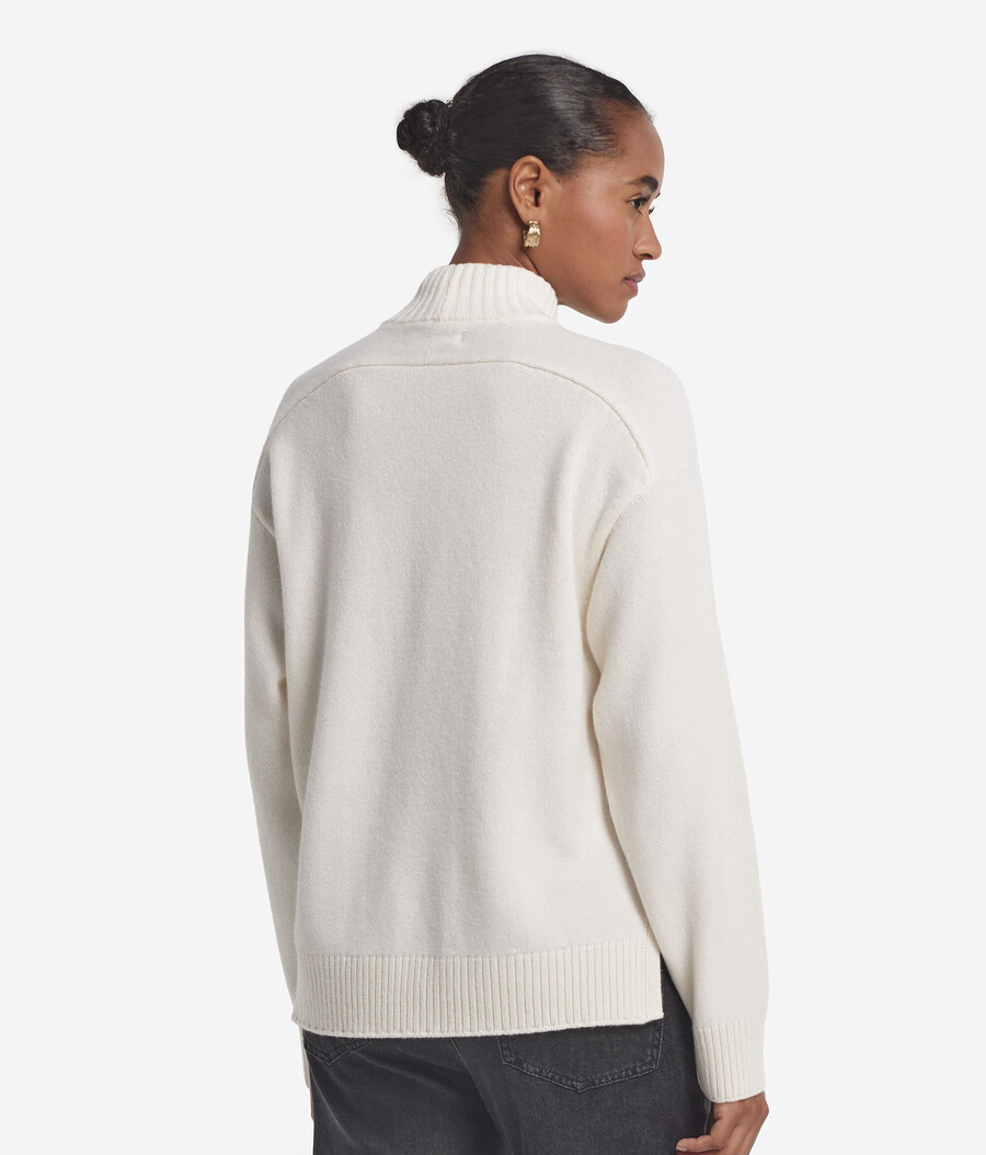 ultraweicher kaschmir-rollkragenpullover mit eingesetzten Ärmeln