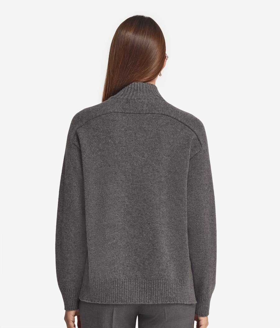 ultraweicher kaschmir-rollkragenpullover mit eingesetzten Ärmeln