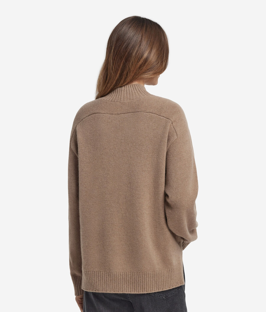 ultraweicher kaschmir-rollkragenpullover mit eingesetzten Ärmeln