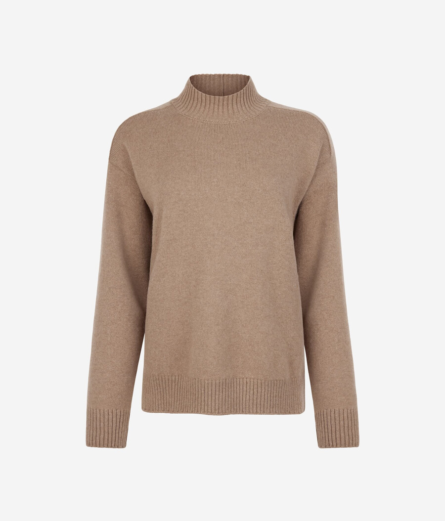 ultraweicher kaschmir-rollkragenpullover mit eingesetzten Ärmeln