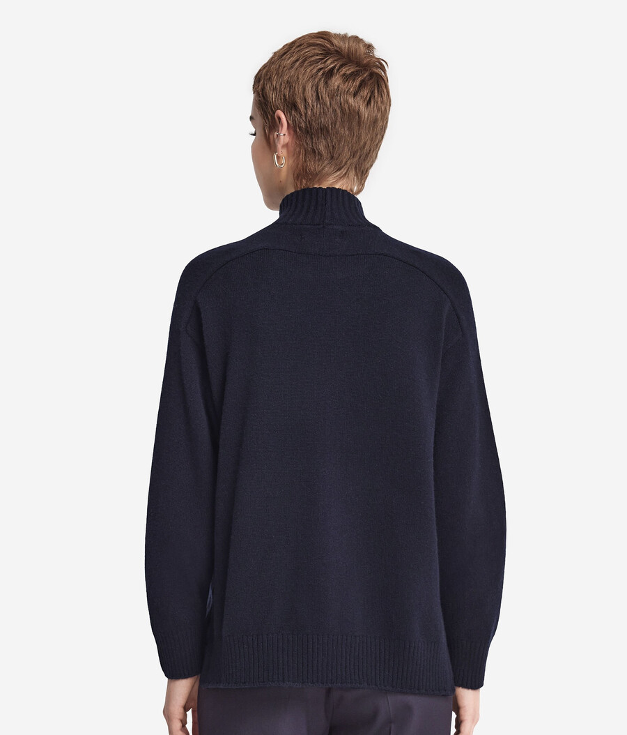 ultraweicher kaschmir-rollkragenpullover mit eingesetzten Ärmeln