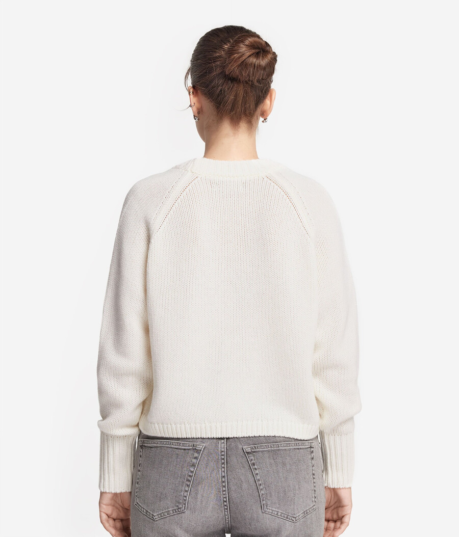 rundhals-pullover aus kaschmir-trikot