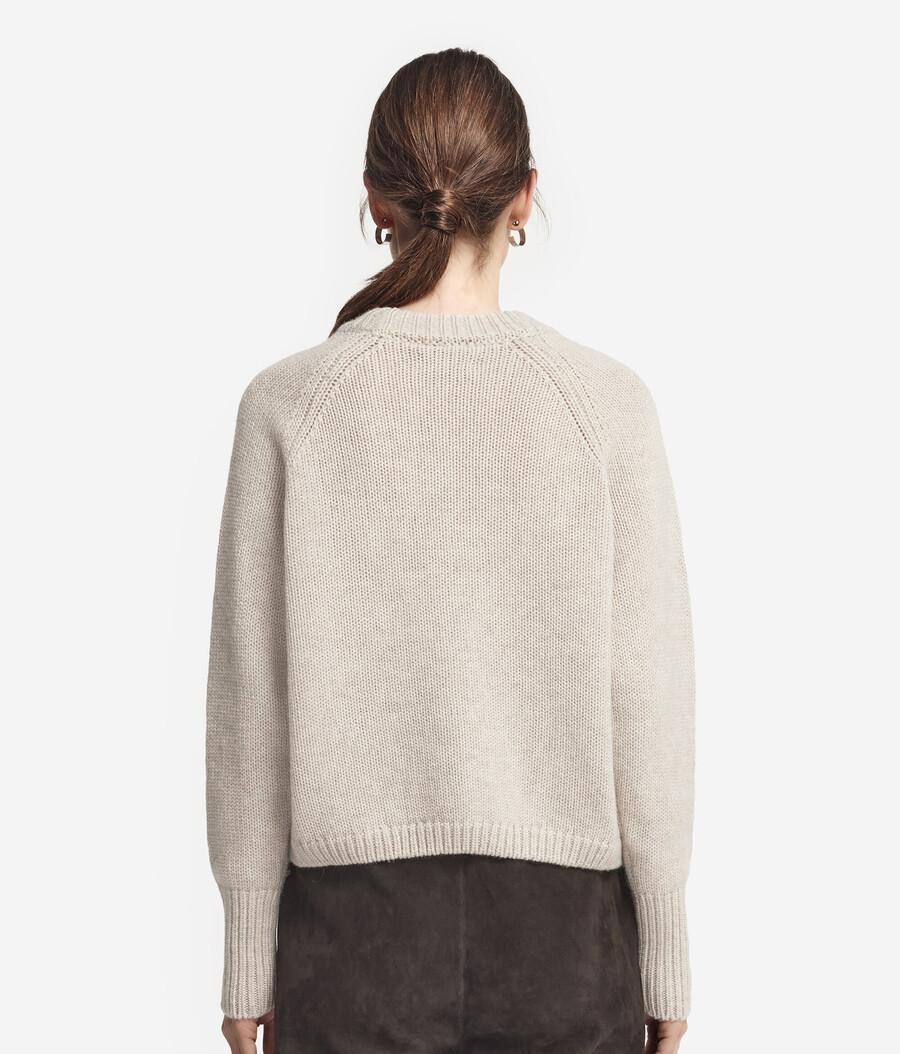 rundhals-pullover aus kaschmir-trikot