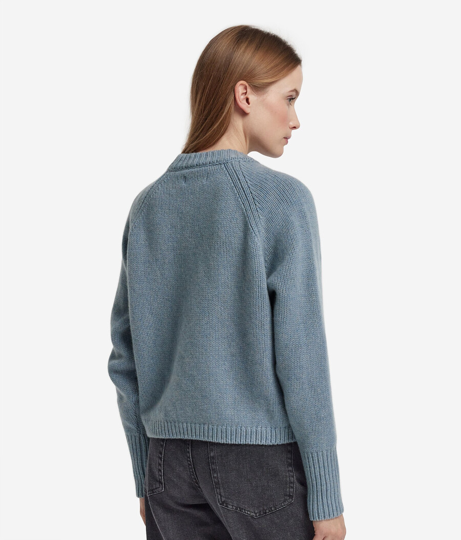 rundhals-pullover aus kaschmir-trikot