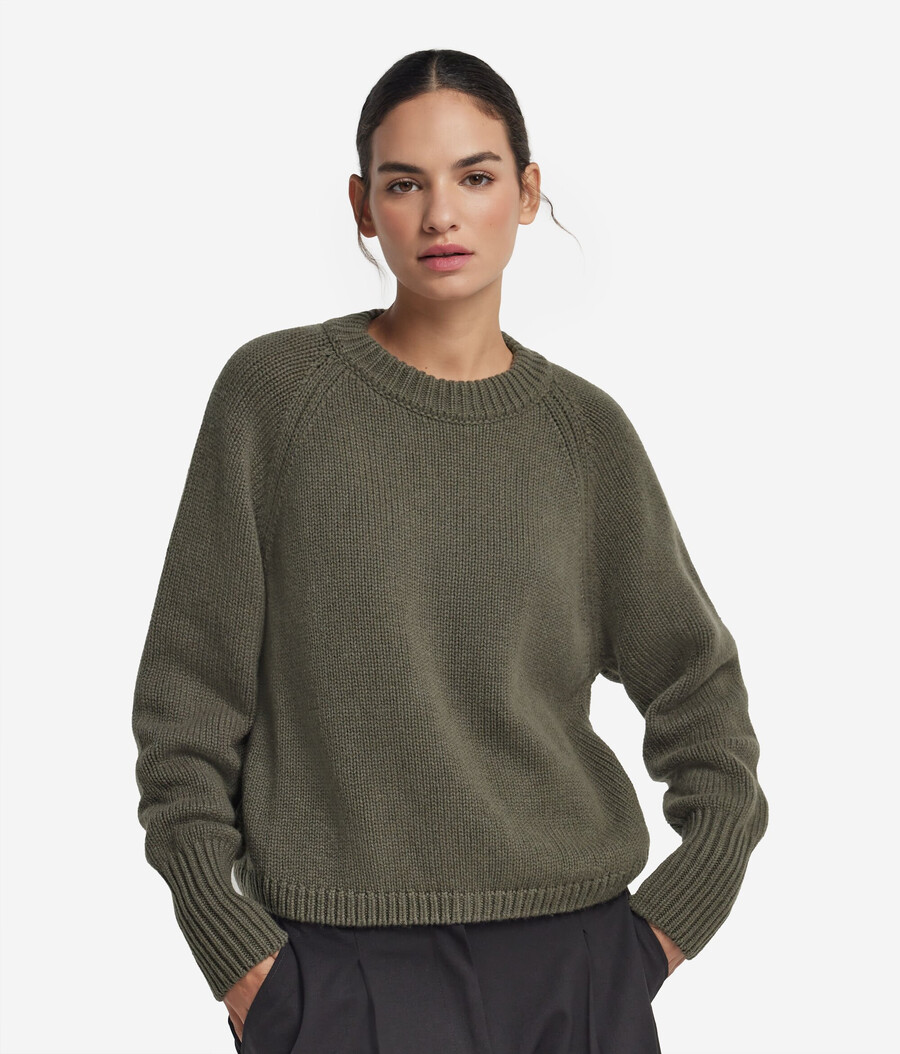 rundhals-pullover aus kaschmir-trikot