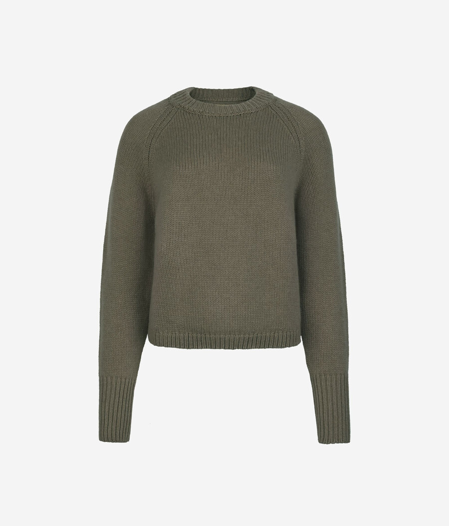rundhals-pullover aus kaschmir-trikot
