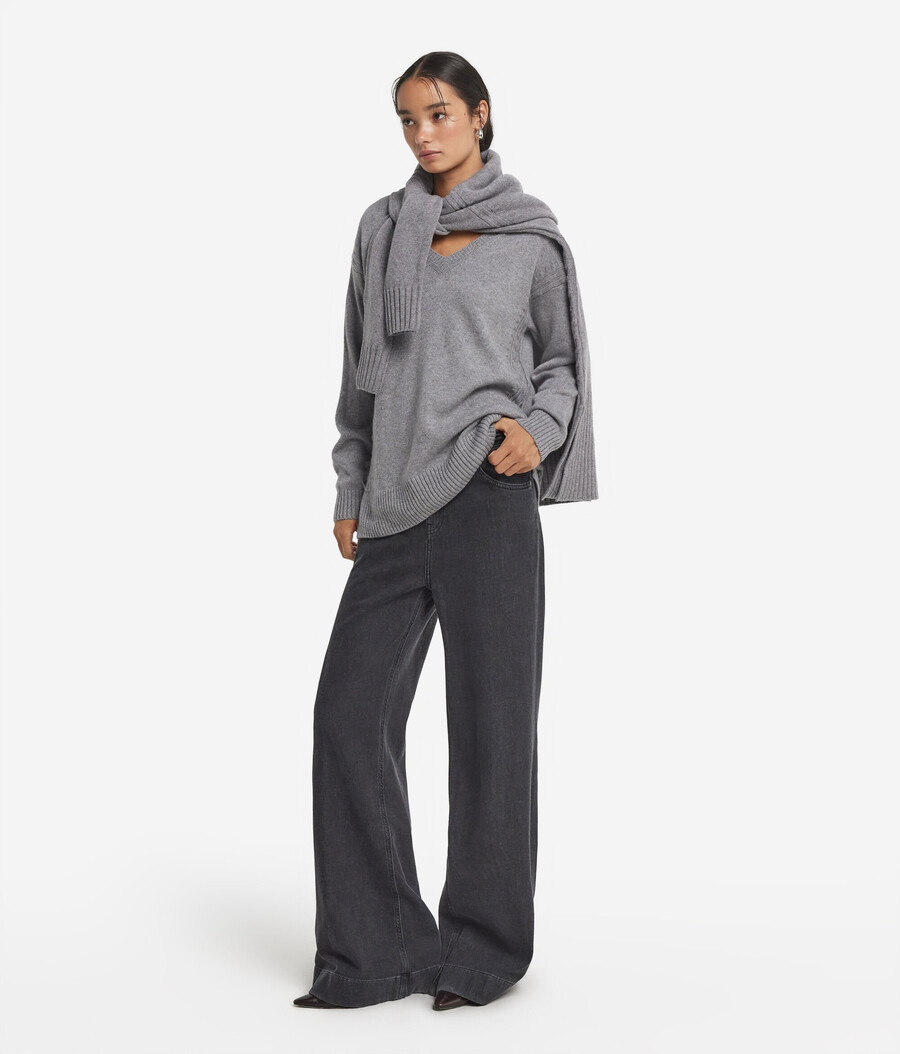 ultraweicher kaschmirpullover mit zopfmuster