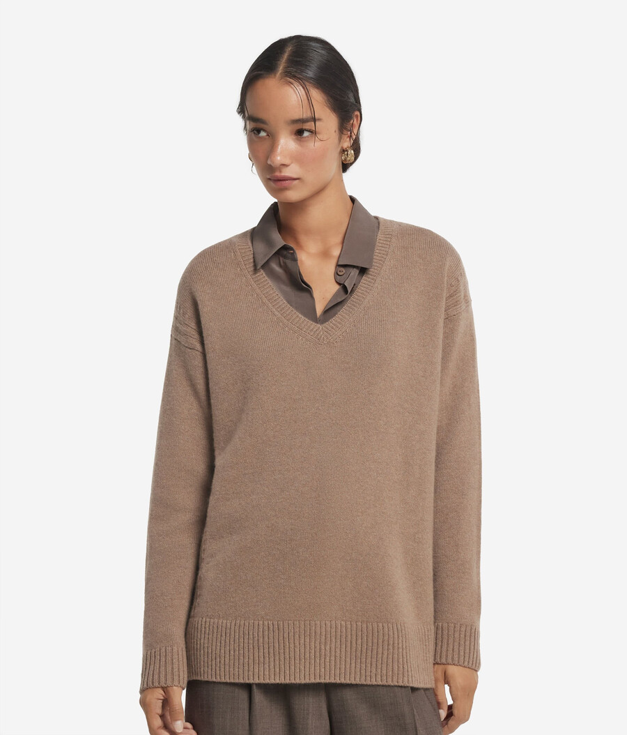 ultraweicher kaschmirpullover mit zopfmuster