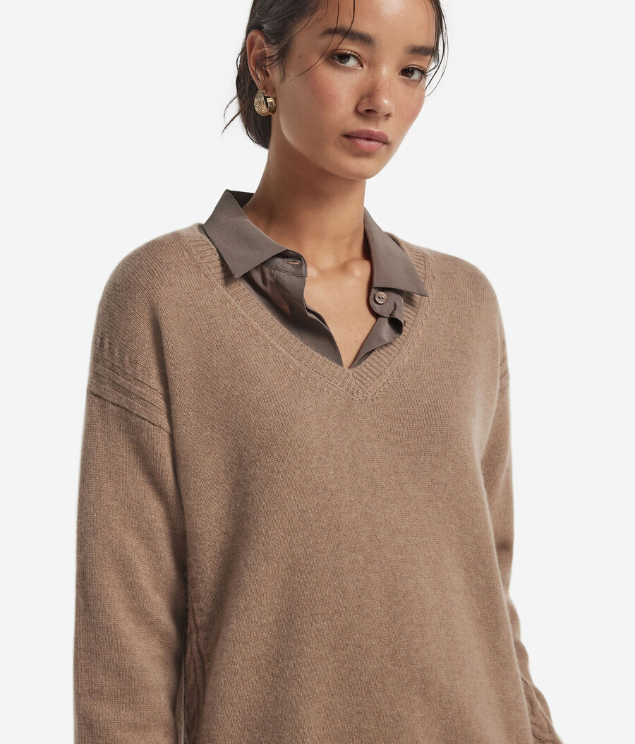 ultraweicher kaschmirpullover mit zopfmuster