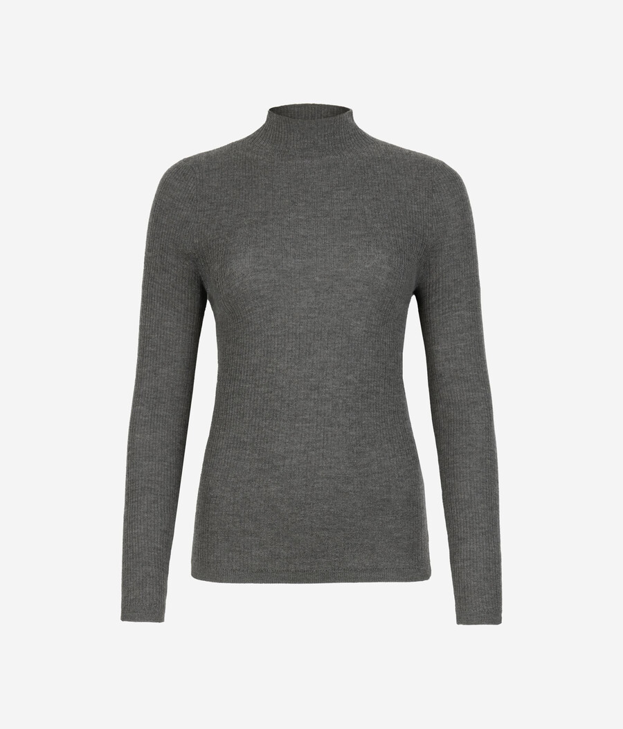 gerippter rollkragenpullover aus ultrafeinem kaschmir