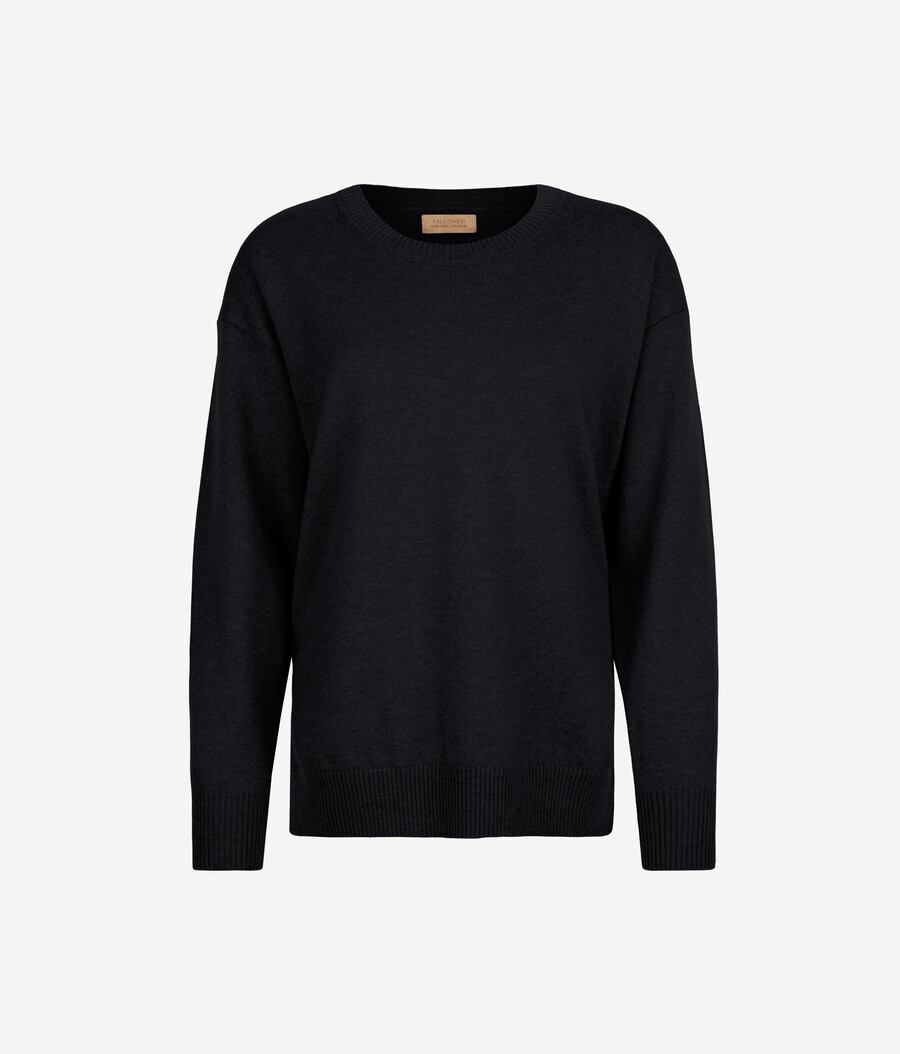 ultraweicher kaschmirpullover mit schlitzen